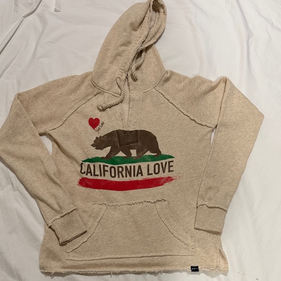 not listed Tops - Beige California Love Bear Hoodie